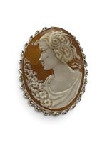 Spilla Mandile 1922 Donna Cammei  in Argento Conchiglia 2MSPCM186